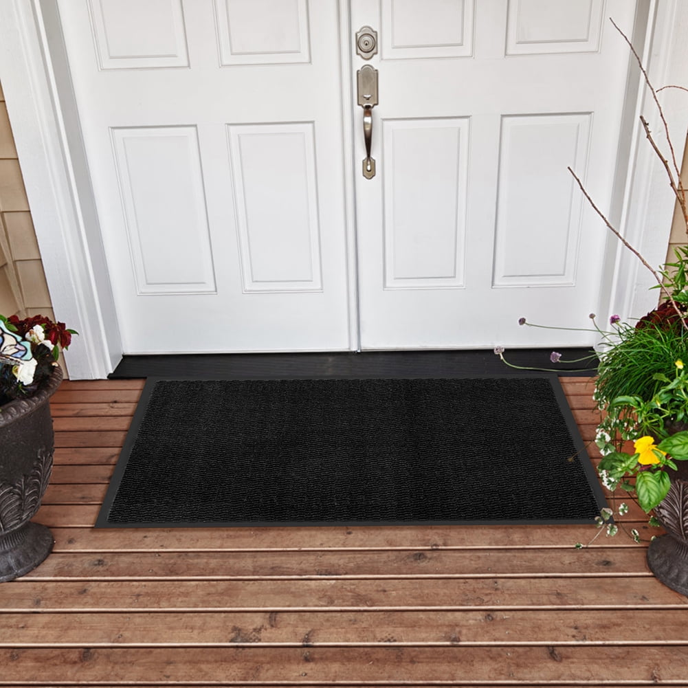 Kepooman Door Mat Indoor Outdoor Floor Mat, 35.5" x 23.5", Non-Slip Absorbent Front Back Doormat Entryway Rugs, Low Profile Resist Dirt Door Mats for Home, Entrance, Garage, Patio, Black Kepooman Door Mat Indoor Outdoor Floor Mat, 35.5" x 23.5", Non-Slip Absorbent Front Back Doormat Entryway Rugs, Low Profile Resist Dirt Door Mats for Home, Entrance, Garage, Patio, Black
