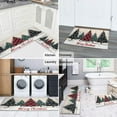 thumbnail image 6 of 2 Pcs Merry Christmas Kitchen Rugs and Mats Set of 2 Christmas Tree Joy Ball Snowflake Kitchen Rugs and Mats Absobent Kitchen Rugs and Matsfor Farmhouse Door (47x17+30x17 inches), 6 of 7