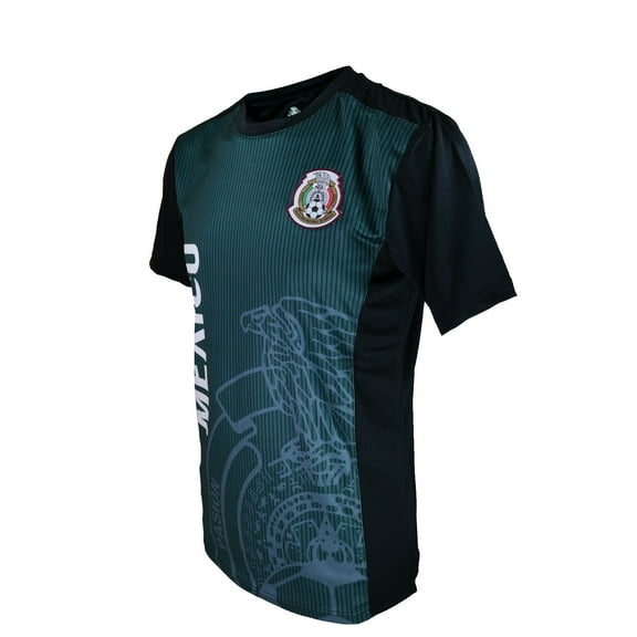 Icon Sports Men Mexico National Football Team Soccer Poly Shirt Jersey -04 Small