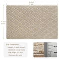 thumbnail image 2 of PURE ERA 2' x 3' Stair Tread Landing Mat Indoor Carpet Doormat Floor Mat Area Rug Self-adhensive Non-slip Back (Cream Gray Diamond Trellis,24 in.x36 in.), 2 of 6