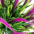 thumbnail image 2 of 4 Bundles Artificial Flowers Outdoor Plants Faux UV Resistant Lavender Plastic Shrubs Indoor Outside Greenery Bushes Flower (Red Setaria), 2 of 7