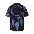 thumbnail image 4 of Balery Dreamcatcher With Colorful Feathers Men's Casual Button Down Shirt Short Sleeve Textured Summer Cuban Beach Shirts-XX-Large, 4 of 7