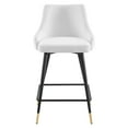 thumbnail image 6 of Modway Adorn Performance Velvet Counter Stool in White, 6 of 9