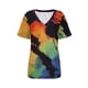 thumbnail image 3 of Camisetas de Manga Corta para Mujeres, Camiseta de Cuello Redondo con Impresión Casual Top Hecha de Poliéster Cómodo para Todo el Uso Diario de Temporada, Camisetas para Mujeres Casual, 3 of 4