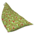 thumbnail image 2 of Christmas Lounger Chair Bag, Xmas Cartoon Style Pattern Snowman Trees Birds Hat Print, High Capacity Storage with Handle Container, Lounger Size, Apple Green Red, by Ambesonne, 2 of 5