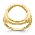 thumbnail image 7 of Wideband  Distinguished Coin Jewelry 14k Men's Polished with Cross Sides 16.5mm Coin Bezel Ring, 7 of 7