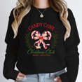 thumbnail image 3 of Jersey con estampado de Feliz Navidad para mujer, Sudadera de cuello redondo, jerséis sueltos sin capucha, Club de Navidad de bastón de caramelo, Otoño e Invierno, 3 of 4