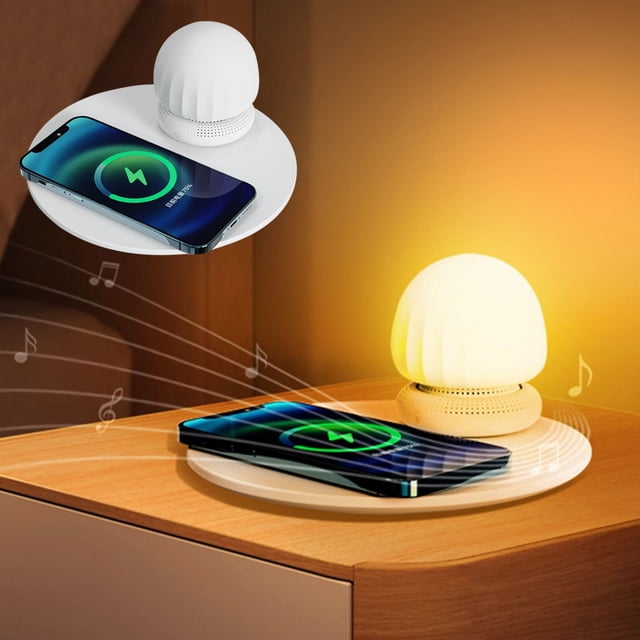 Cargador inalámbrico multifunción, altavoz Bluetooth, cargador inalámbrico, lámpara de cielo, luz nocturna