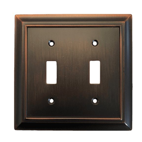 Brainerd W10085-BZM Architect Matte Bronze Double Switch Wall Plate Cover