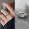 thumbnail image 2 of Joernso Men Ring Silver Color Retro Vintage Polished Punk Gift Hypoallergenic Angel Wing Finger Ring Fashion Jewelry, 2 of 7