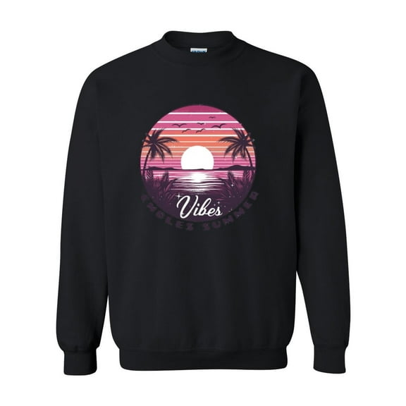Endless Summer Vibes Beach Vacation Surfing Sunset Graphic Sweatshirt, for men & women, up to size 5XL