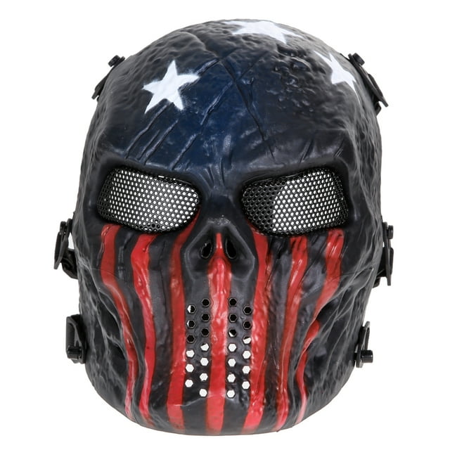 Máscara de calavera Airsoft Paintball Tactical Full Face Protection Army (Capitán)