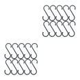 thumbnail image 4 of Wosthever Ganchos en S duraderos y fáciles de usar de 10 piezas para colgar ganchos en S ganchos en forma de S de alta resistencia ganchos en S negro en forma de S 2Conjunto, 4 of 6