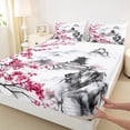 thumbnail image 3 of Castle Fairy Boys Girls Cherry Blossom Queen Sheet Sets,Japanese Style Bed Set, 3 of 7