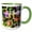 Green/White, variant on 3drose, Christmas Fish N Holiday Wishes, 11oz Two-tone Green Mug