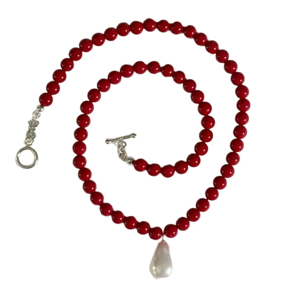 Colorful Beaded Necklace Women Adjustable Pearl Drop Pendant Neckchain Bohemian Choker Colorful Accessory for Party