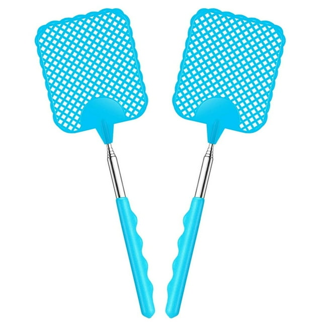 CUITING2-Pack Telescopic Swatter Fly Swatters Multi Color Heavy Duty Bugs and Fly Killer