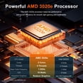 thumbnail image 2 of RNRUO 15.6" Windows 11 Laptop, Dual 8GB RAM, 256GB SSD, AMD 3020e with 2 Cores up to 2.6GHz, With Office 2024, 1920x1080 Display WiFi5 BT5.0 for Student, Home Office, Business, 2 of 10