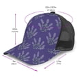 thumbnail image 2 of Lsque Lavender Flowers Printed Trucker Hat - Baseball Cap for Men Women - Breathable Mesh Side, Adjustable Fit - for Casual Wear, 2 of 7