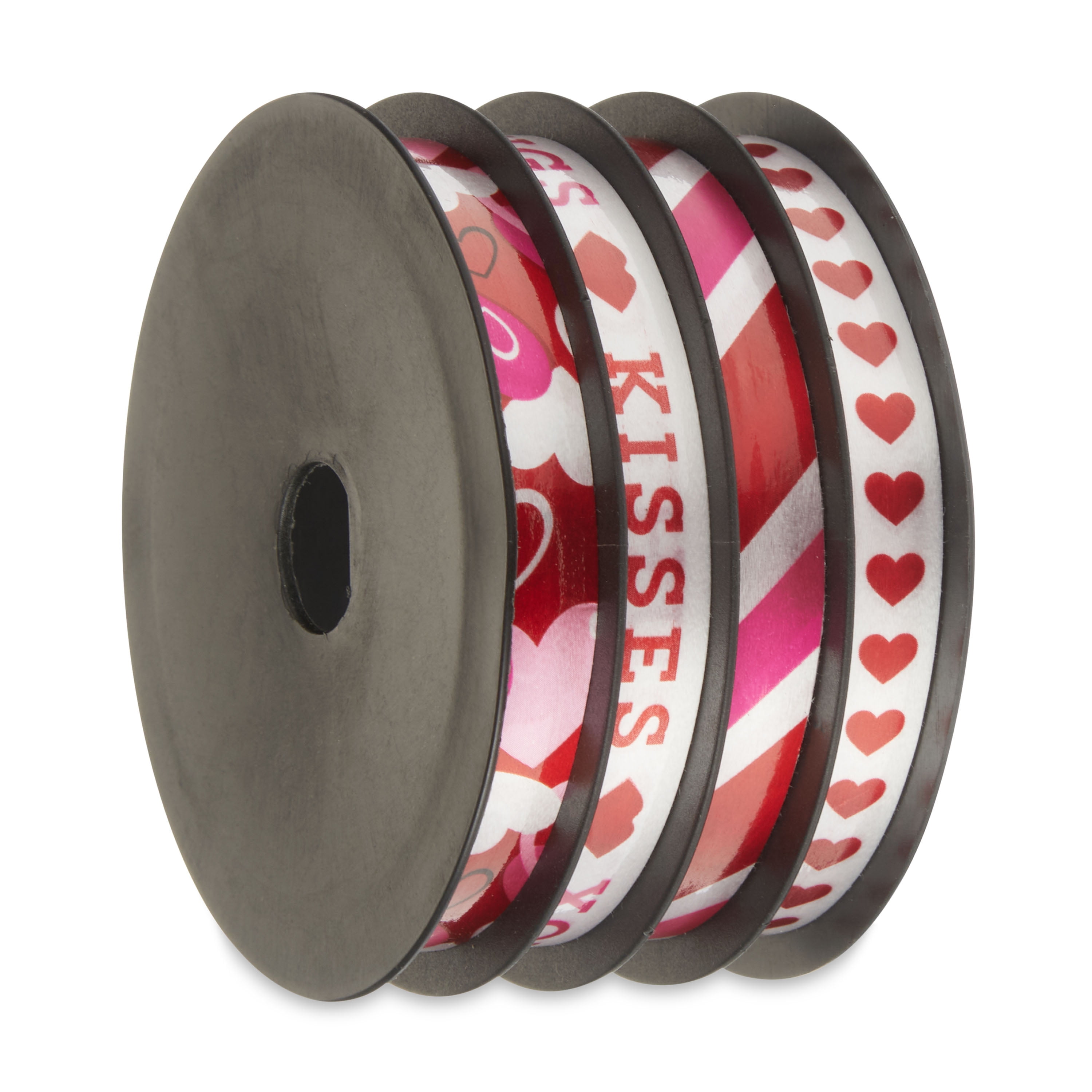 WAY TO CELEBRATE! Way to Celebrate Valentine Ribbon, Red, White, Pink, Gifts, Crafts, Valentine's Day, 4 Count