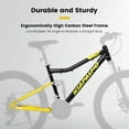 thumbnail image 2 of Juuar 26" Mountain Bike for Men Women, 21 Speed Disc Brake Comfort Steel Frame City Commuter Bicycle, Yellow, 2 of 9