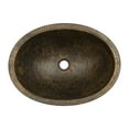 thumbnail image 3 of Premier Copper Products  19 in. Oval Under Counter Hammered Copper Bathroom Sink in Antique Brass, 3 of 3