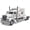 White, variant on Anmyjuly Semi Truck Toy for Boys, Metal Diecast Model with Light and Sound, Pull Back Truck and Trailer, Black