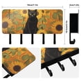 thumbnail image 2 of Cat Sunflowers Mail Holder Organizer Wall Mount with Shelf Key Holder Key Rack with 5 Key Hooks for Wall Decorative, 2 of 6