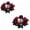 B004- Red Rose (D), variant on Indoor Halloween Table Decorations, Halloween Wreath Rings, Halloween Pumpkin Decorations, Fall Table Decor, 2-Piece Black Orange Artificial Flower Candle Wreath, Haunted House