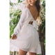 thumbnail image 3 of Vestido corto con escote cuadrado y lazo en la espalda, vestido de mujer con escote cuadrado y lazo en la espalda, manga larga abullonada y lazo en la espalda, vestido con volantes y, 3 of 6