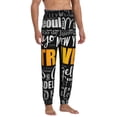 thumbnail image 4 of Xecao Travel Print Active Tech Joggers for Men, Mens Sweatpants Lounge Pants with Pockets-X-Large, 4 of 5