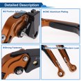 thumbnail image 4 of Palanca de freno y embrague corta larga para Kawasaki Z1000SX 2017-2020, palanca de manillar de motocicleta ajustable, aleación de aluminio, cabeza naranja, mango negro, 4 of 6