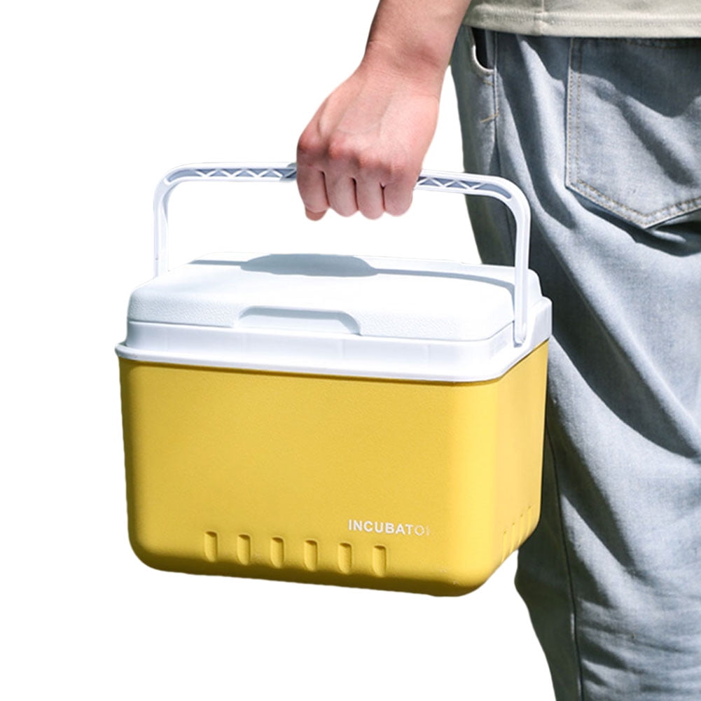HUISZJ 6L Camping Cooler Box, Multipurpose Insulated Ice Chest, Portable Ice Bucket Outdoor Hard Cooler for Camping Picnic Beach