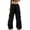 Black, variant on Long Trousers Loose Casual Wide Leg Palazzo Soft Stretchy High Waist cream pants Elastic Waist Flowy Pants palazzo pants Travel Vacation Clothes Lounge Trousers Cozy Trousers Gray XL