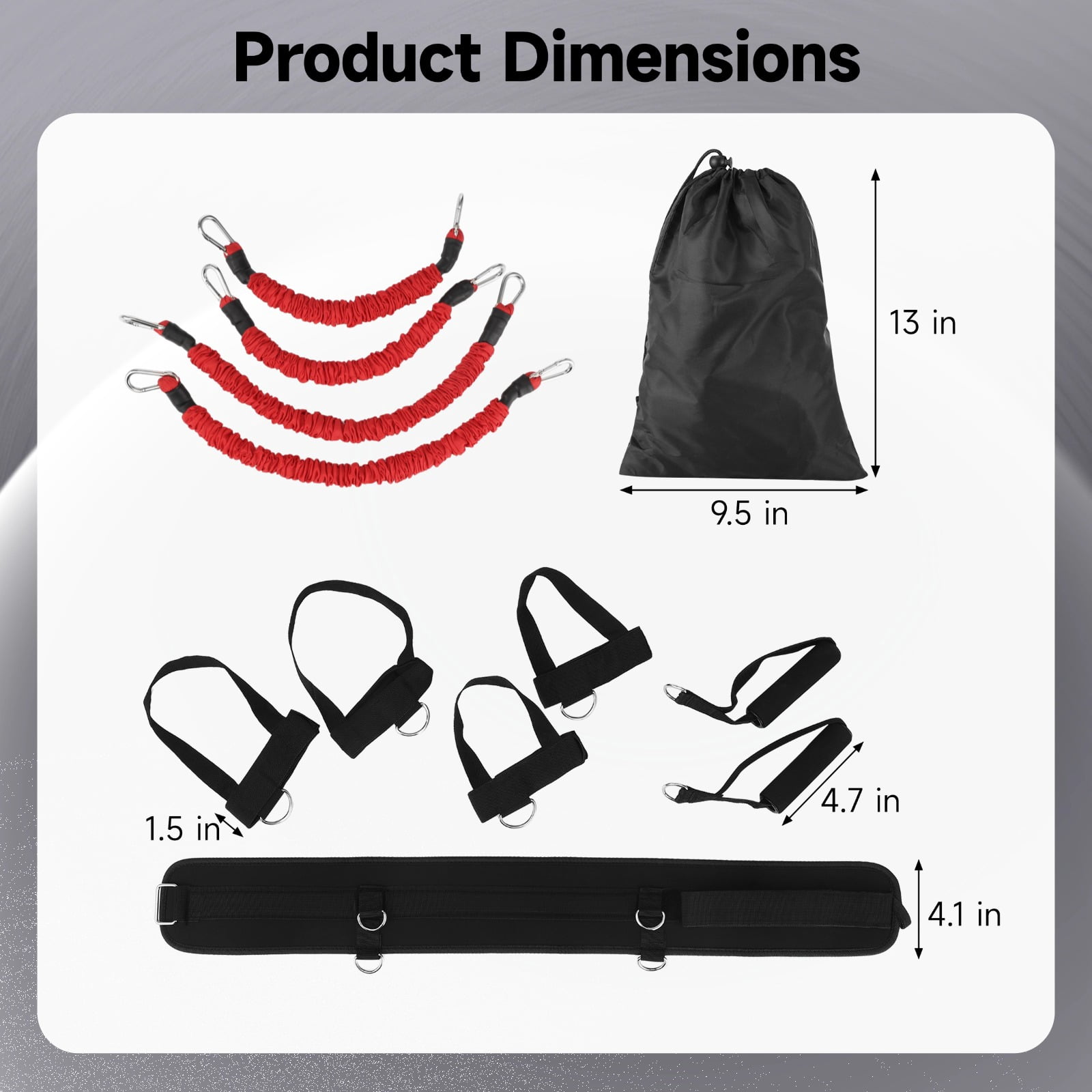 12 PCS Boxing Resistance Bands Set, 15 Lbs Resistance Exercise Bands with Adjustable Wrist Ankle Cuffs Waistbelt, Portable MMA Martial Arts Training Kit for Explosive Power Speed Agility