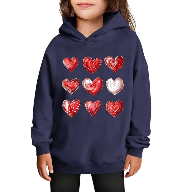 Sudaderas con capucha para niños y niñas, sudaderas casuales de manga larga, lindas sudaderas de gran tamaño con bolsillo de polar, chaquetas para niñas
