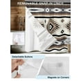 thumbnail image 3 of No Hook Cloth Fabric Shower Curtain with Snap in Liner, Brown Boho Waterproof Shower Curtains Set with See Through Top Window, Southwestern Ethnic Aztec Retro Geometric Bath Curtains Shower 36"x78", 3 of 6