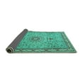 thumbnail image 2 of Ahgly Company Indoor Rectangle Medallion Turquoise Blue Traditional Area Rugs, 7' x 9', 2 of 4
