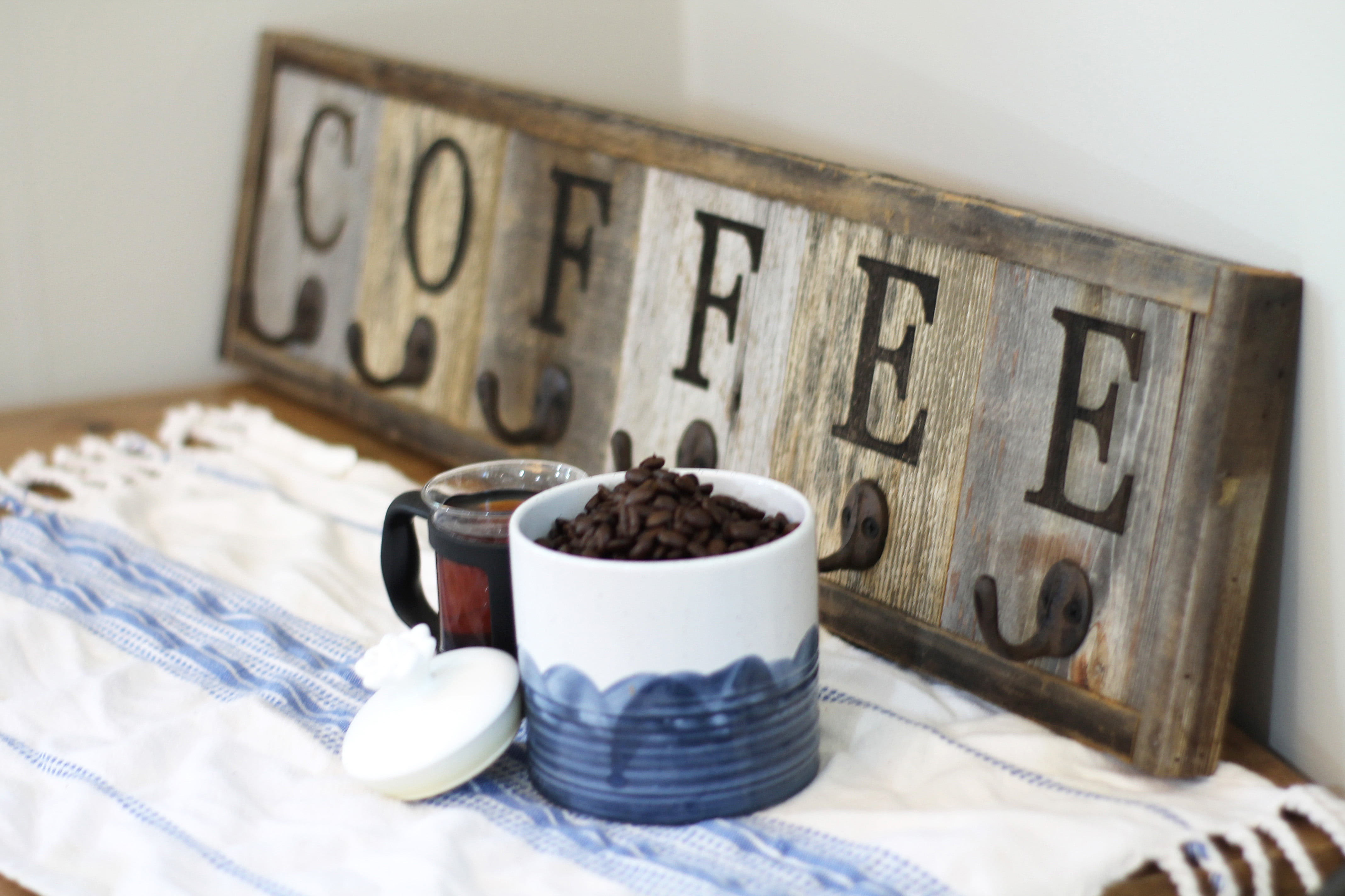 Coffee Mug Rack Wall Mounted, Hanging Cup Holder