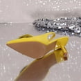 thumbnail image 5 of Miluxas Women's Closed Toe Rhinstone Wedding Low Heel Slingback Clear Kitten Heels Pointed Toe Bow Pumps High Heeled Prom Dress Shoes Yellow 5.5(36), 5 of 9