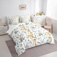 thumbnail image 3 of Manfei Cute Giraffe Lion Twin Bedding Sets 7pcs, Kawaii Zebra Elephant Bedding Comforter Set, Watercolor Eucalyptus Leaves Sheet Sets, Luxury Bedroom Decor, 3 of 8