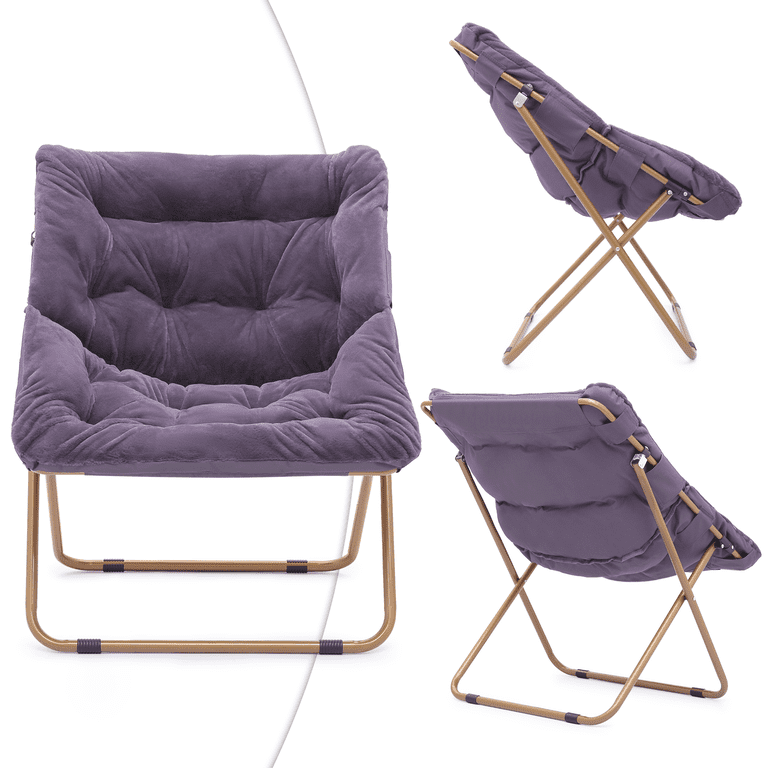 Magshion Oversized Cube Sitting Seat with Footrest, Comfy Folding