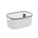 thumbnail image 1 of Organizador Canasta Canasto Rattan Mimbre Plástico Textura Grande Blanco Aleissi 700504, 1 of 3