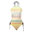 thumbnail image 4 of Pimfylm Fashion Tankini Swimsuit for Women Two Piece Tummy Control Suits Top with Sporty Boy Shorts(Yellow,S), 4 of 4