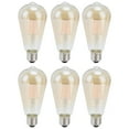 thumbnail image 4 of 6 uds ST64 lámpara de filamento LED bombillas antiguas Vintage Base E27 bombilla de cristal dorado luz cálida decoración del hogar 110V, 4 of 14
