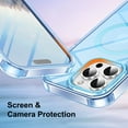 thumbnail image 6 of Clear Case for iPhone 16 Pro Max with Hand Strap, Compatible with Mag-Safe iPhone 16 Pro Max Cover, Shockproof Anti-Yellow TPU Bumper Protective Phone Case for Apple iPhone 16 Pro Max,Blue, 6 of 8