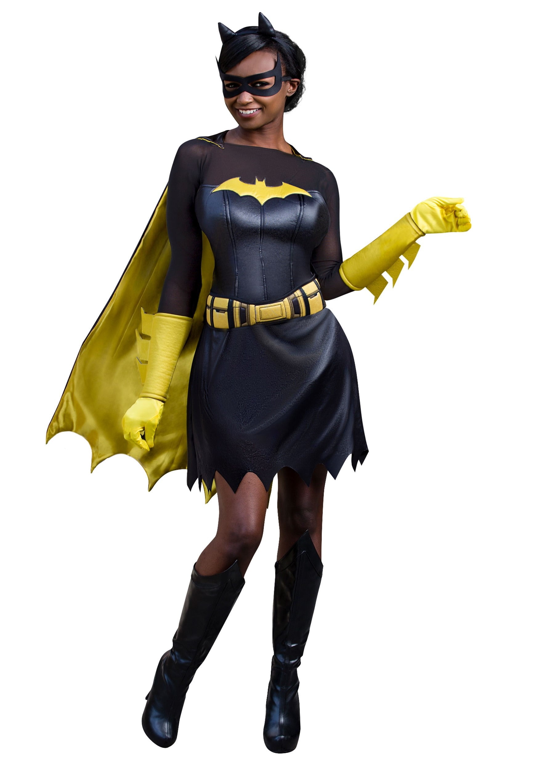 Ladies Batgirl Costume Womens Plus Size Batman Superhero Fancy Dress 
