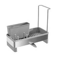 thumbnail image 2 of Escurridor de esponja para fregadero de cocina, paño de cocina, lavavajillas, organizador de trapos de acero inoxidable para encimera., 2 of 5