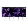 thumbnail image 2 of PhooArto Key Holder for Wall Decorative with 5 Key Hooks, Galaxy Butterfly Purple Pattern Holders Wall Mount Organizer with Mail Key Rack, Self Adhesive, 2 of 7