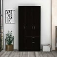 thumbnail image 5 of Black and White Three Door Armoire, 5 of 10